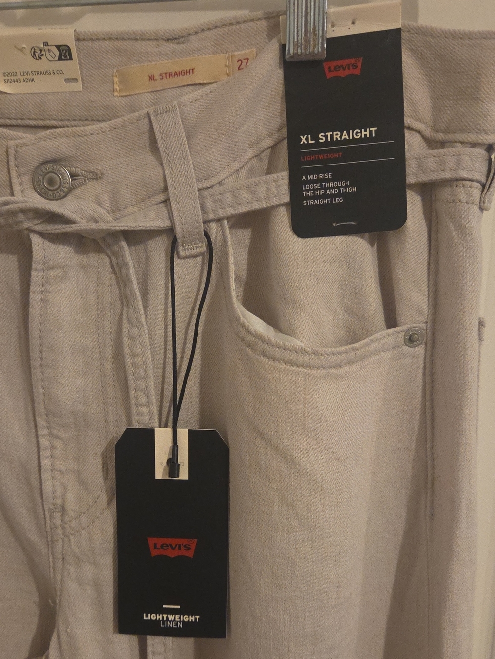 Levi's XL Baggy Straight Women's Jeans Straight Leg Jeans Size 27x29 NWT - Picture 5 of 7